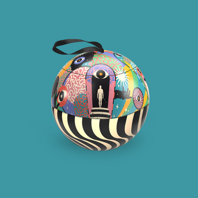 Raspberry Truffles Bauble Tin 100g